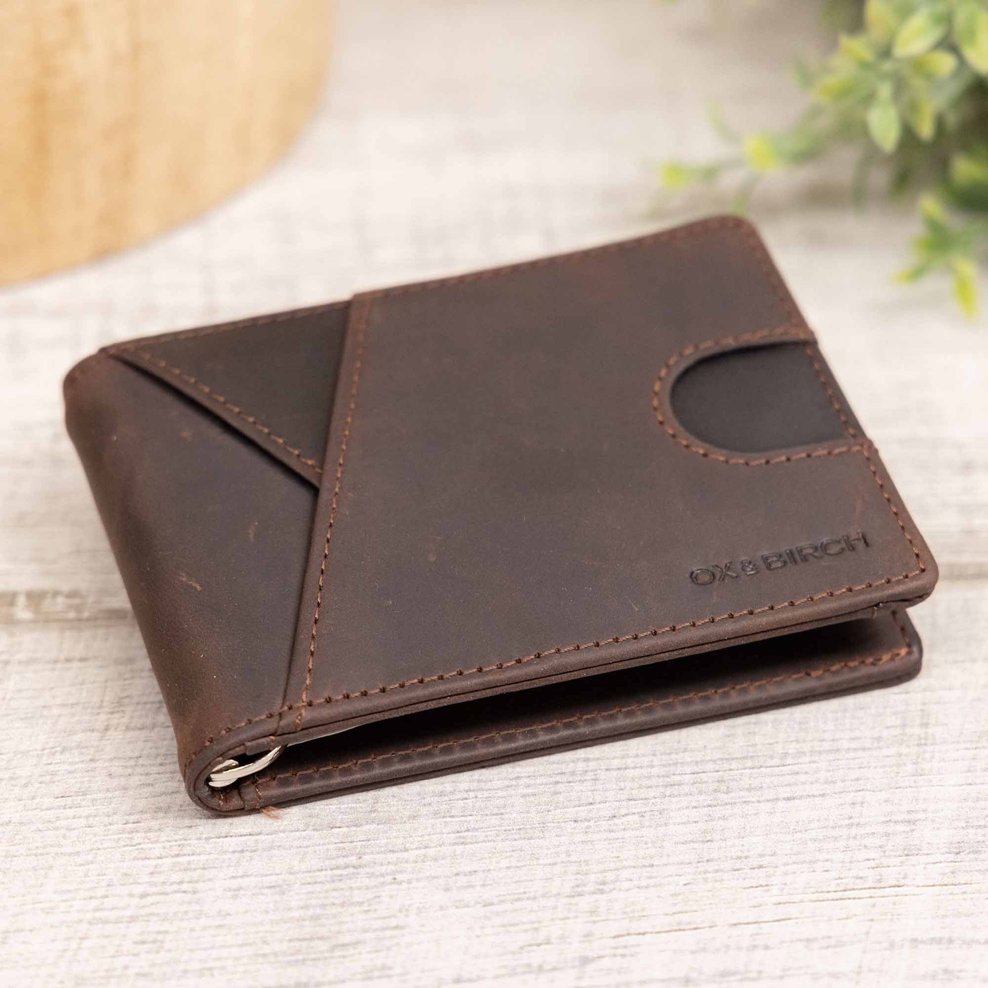 Dark Brown Leather Slim Wallet | Owen - Ox & Birch