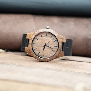 Leather Wood Watch | Falcon - Ox & Birch