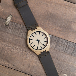 Leather Wooden Watch | Dylan - Ox & Birch