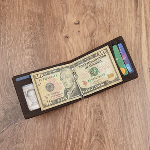 Slim Wallet - The Curve - Dark Brown