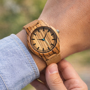 Men's Leather Watch - The Blue Forest