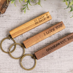Wood Keychain | Bar - Ox & Birch