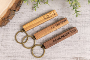 Wood Keychain | Bar - Ox & Birch