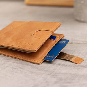 Saddle Brown Leather Slim Wallet | Wyatt - Ox & Birch