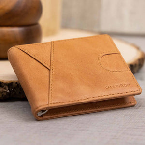 Saddle Brown Leather Slim Wallet | Wyatt - Ox & Birch