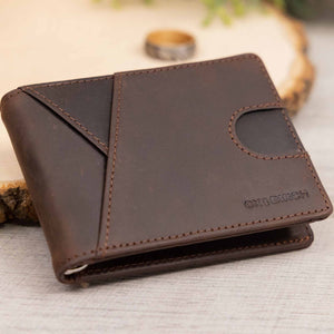 Dark Brown Leather Slim Wallet | Owen - Ox & Birch