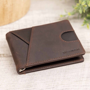 Dark Brown Leather Slim Wallet | Owen - Ox & Birch