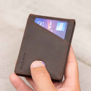 Dark Brown Leather Slim Wallet | Owen - Ox & Birch