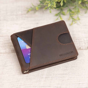 Dark Brown Leather Slim Wallet | Owen - Ox & Birch