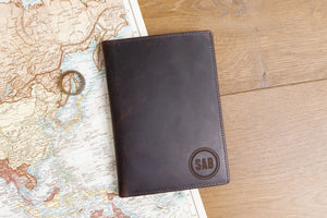 Brown Leather Passport Holder - Ox & Birch