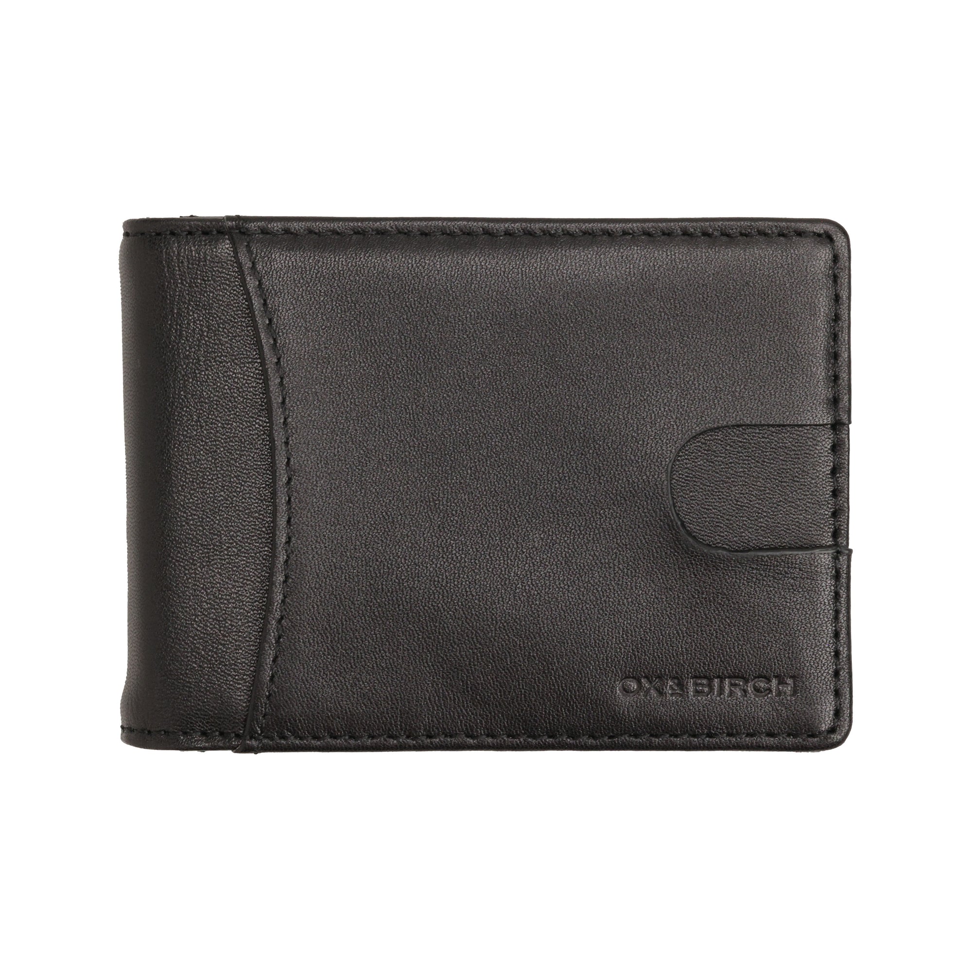 Black Leather Slim Wallet | Xavier - Ox & Birch