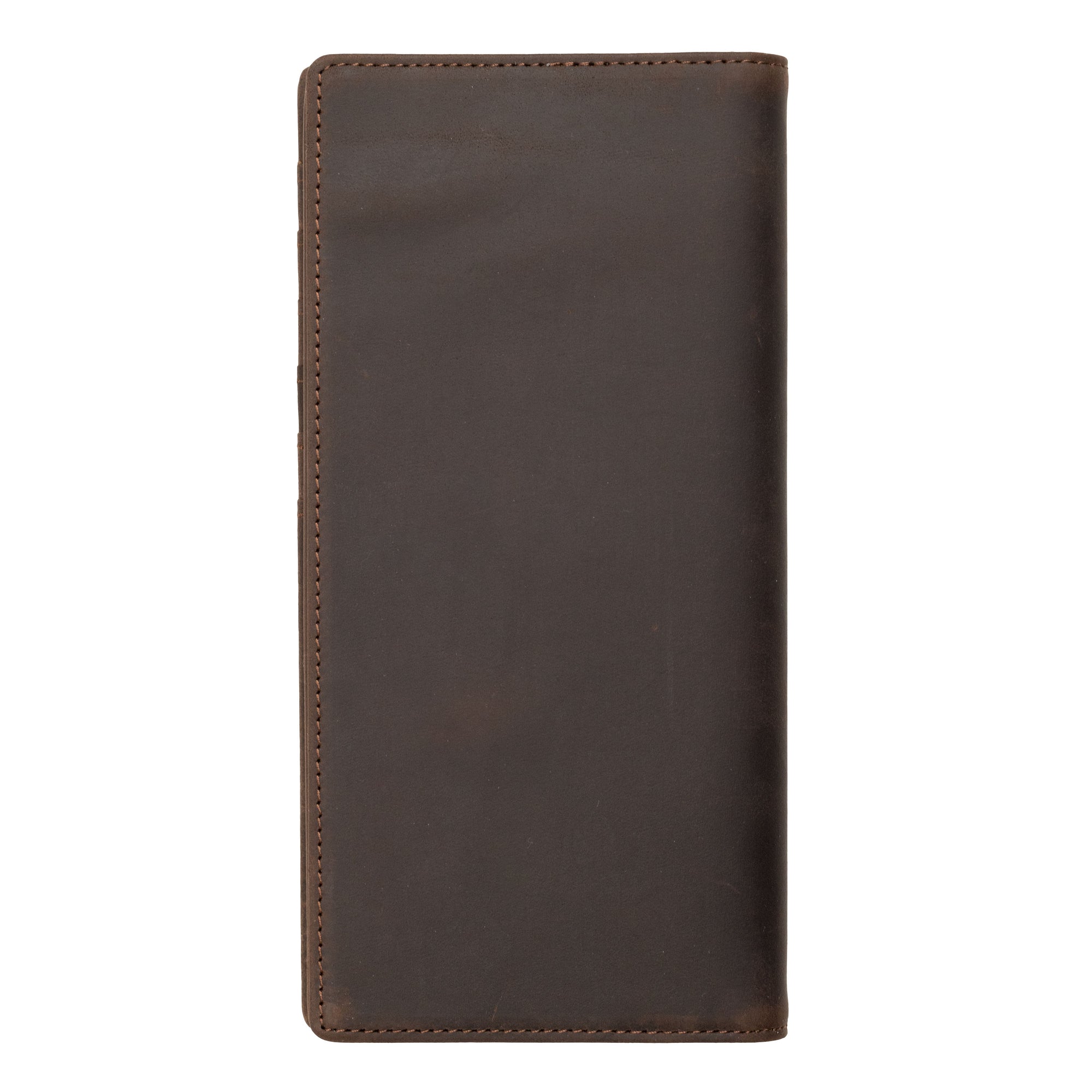 Genuine Leather Long Wallet - Dark Brown Crazy Horse - Ox & Birch