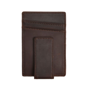 Genuine Leather Money Clip | Brown - Ox & Birch