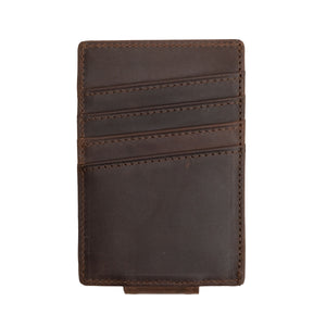 Genuine Leather Money Clip | Brown - Ox & Birch