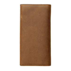 Genuine Leather Long Wallet - Medium Brown Crazy Horse - Ox & Birch