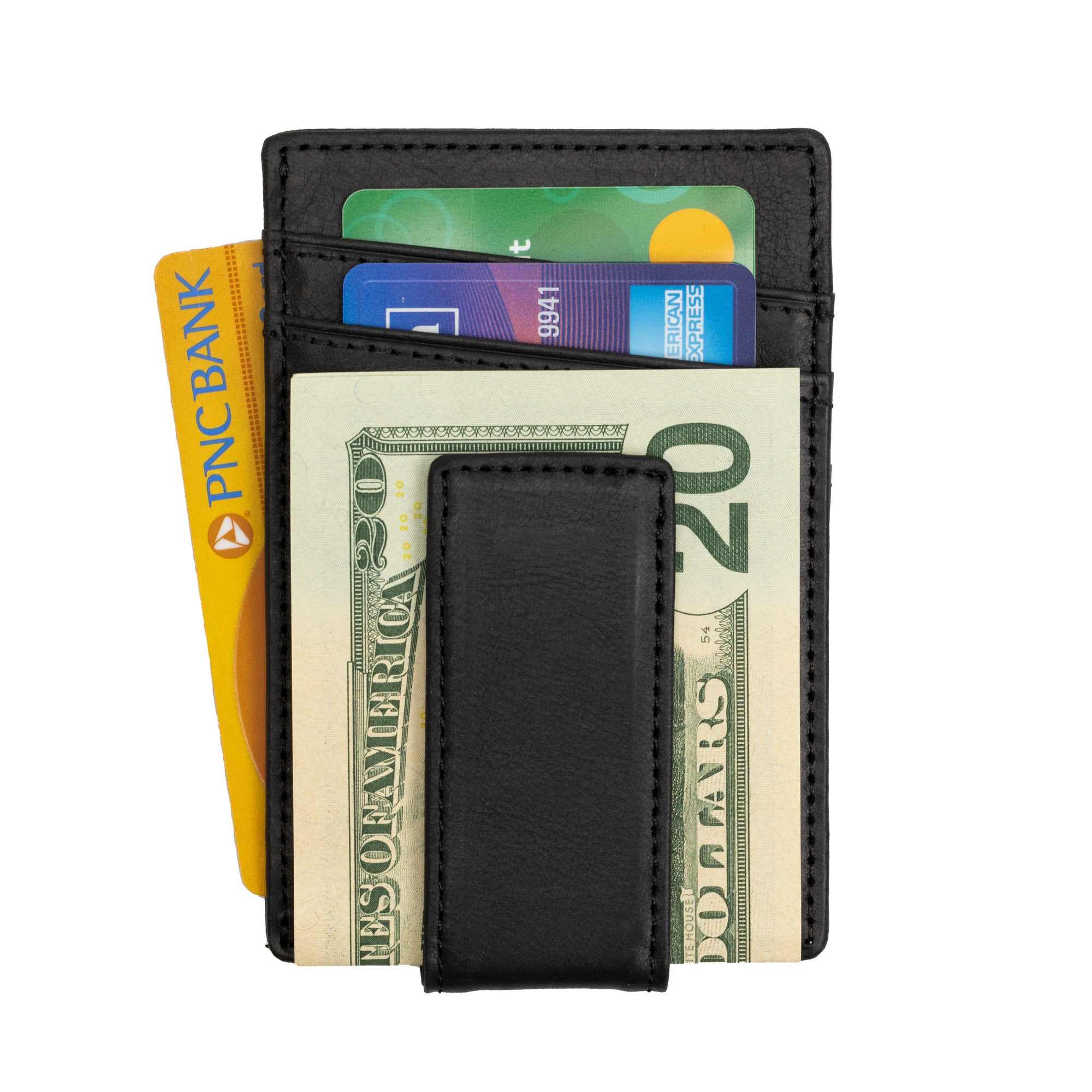 Genuine Leather Money Clip | Black - Ox & Birch