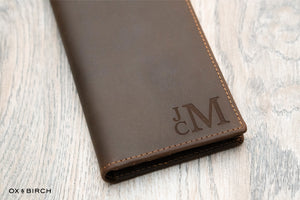 Genuine Leather Long Wallet - Dark Brown Crazy Horse - Ox & Birch