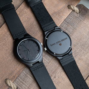 Black Wooden Watch | Storm - Ox & Birch