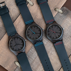 Black Blue Wooden Watch | Lake - Ox & Birch