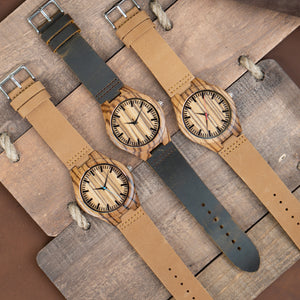 Leather Wooden Watch | Forest - Ox & Birch