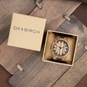 Leather Wooden Watch | Forest - Ox & Birch