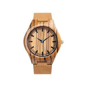 Leather Wood Watch | Forest Blue - Ox & Birch