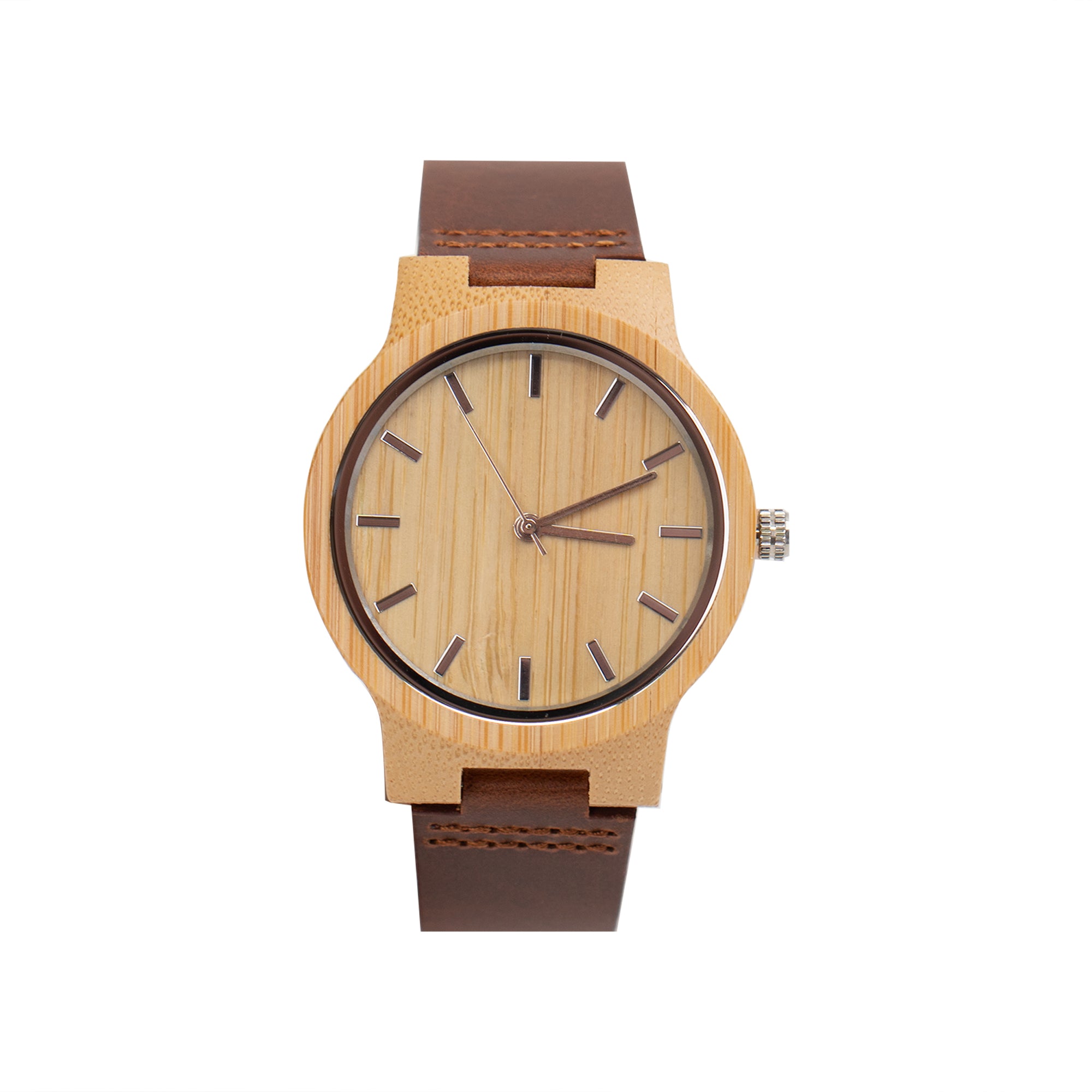 Leather Wood Watch | Desert - Ox & Birch