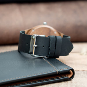 Leather Wood Watch | Falcon - Ox & Birch