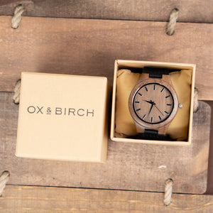 Leather Wood Watch | Falcon - Ox & Birch