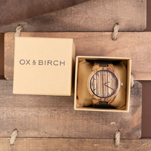 Leather Wooden Watch | Amazon - Ox & Birch