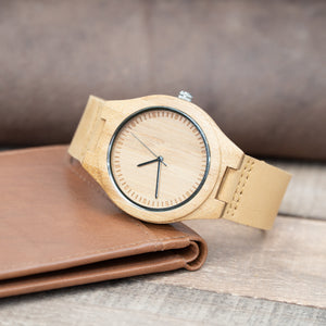 Wood Leather Watch | Dune - Ox & Birch