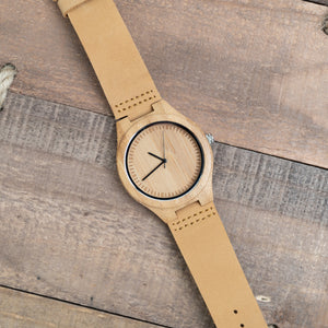 Wood Leather Watch | Dune - Ox & Birch