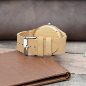 Wood Leather Watch | Dune - Ox & Birch