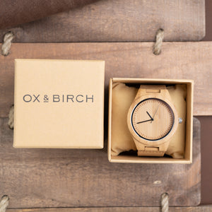 Wood Leather Watch | Dune - Ox & Birch