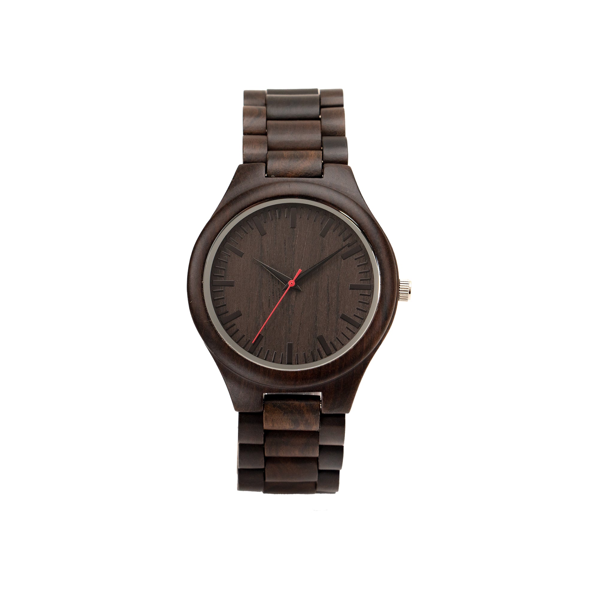 Mens Dark Brown Wood Watch | Volcano - Ox & Birch