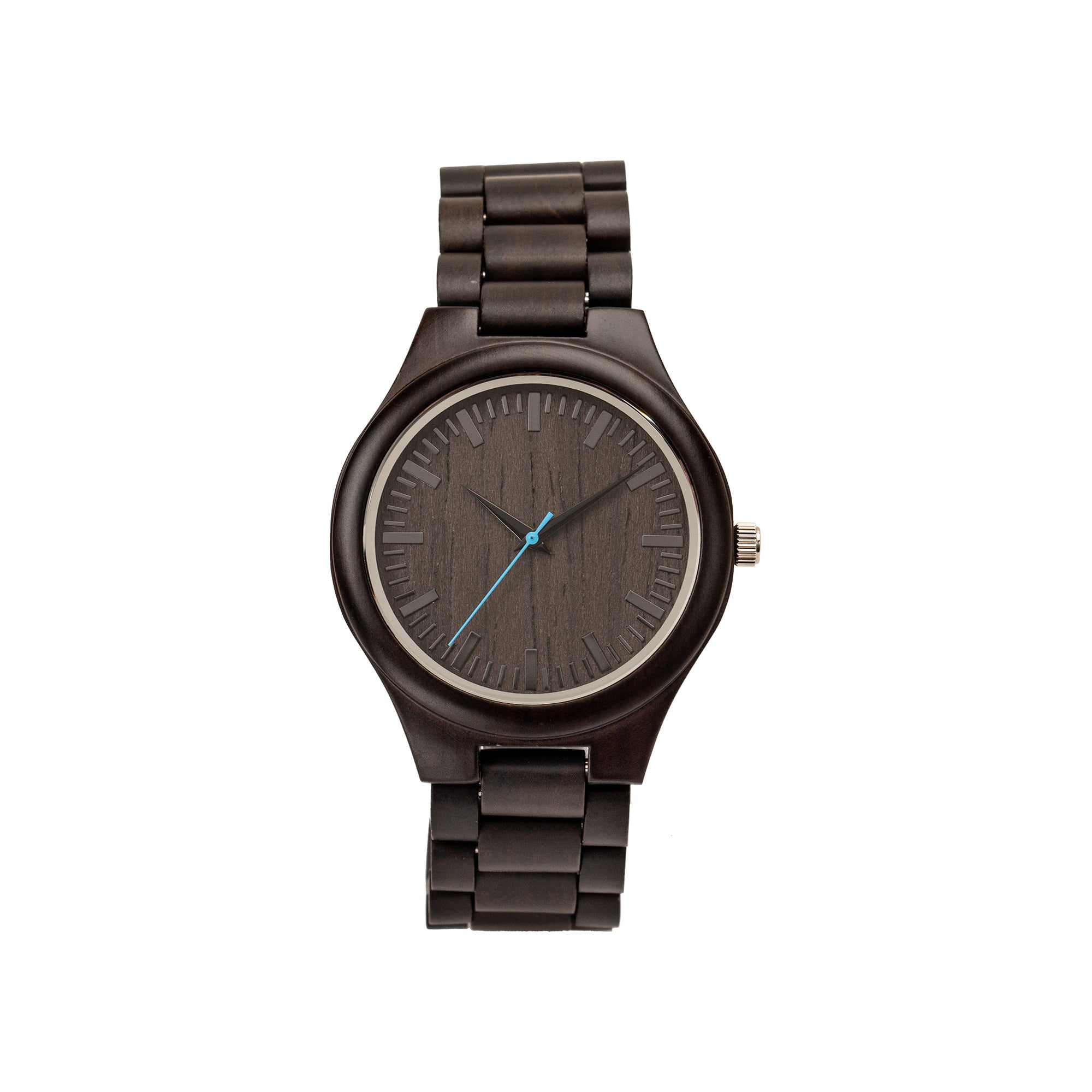 Mens Dark Brown Wood Watch | Saphire - Ox & Birch